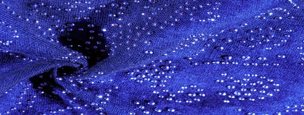 Extura, fondo, patrón, postal, seda azul con vidrio pegado — Foto de Stock