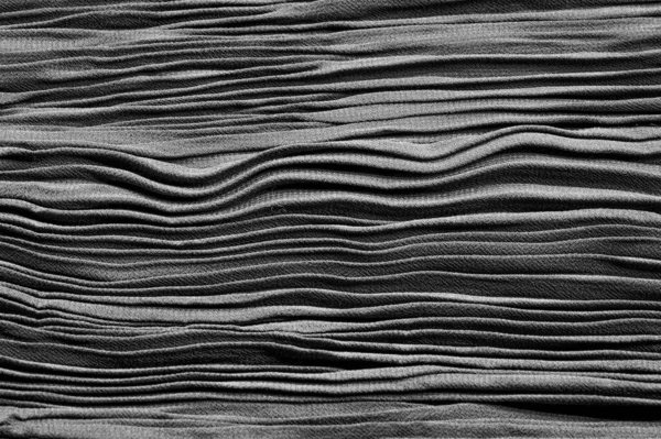 Textura, fondo, patrón, paño plisado gris negro. Puede. — Foto de Stock