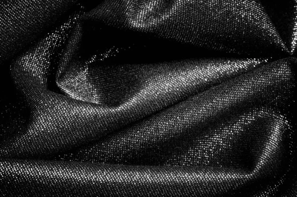 Textura, fondo, patrón. Paño gris negro recubierto con un met — Foto de Stock