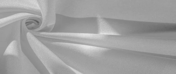Texture, background, pattern, silk fabric of white color, solid — Stock Photo, Image