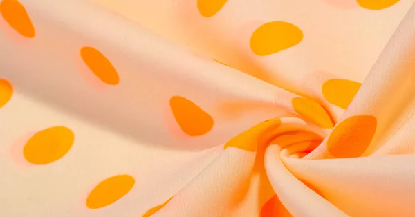 Текстурований фон, помаранчева точкова шовкова тканина. Цей універсальний — стокове фото