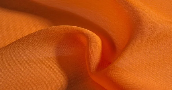 Sfondo, modello, struttura, tessuto di seta arancione ha un brillante — Foto Stock