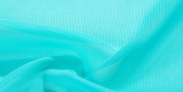 Textuur achtergrond patroon blauwe zijde stof. deze zijde organza — Stockfoto