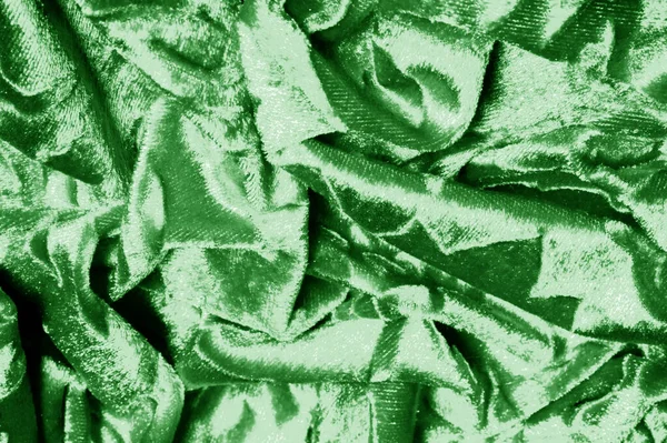 Velour grønt stof Velvet mønster udskåret fra under en uomskåren - Stock-foto