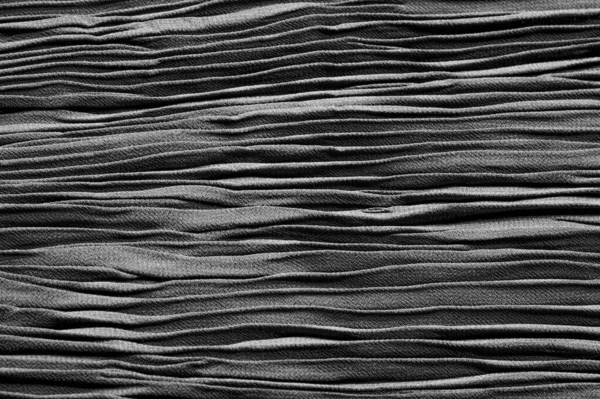 Texture, fond, motif, tissu plissé gris noir. Vous pouvez... — Photo