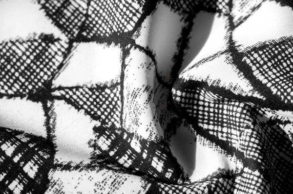 텍스처, 배경, 패턴. 흰색 직물 과 검정 추상 f — 스톡 사진