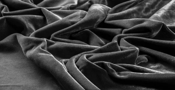 Obrázek. Textura, pozadí. Sametovou šedou tkaninu,. Přidat do architektury NAP — Stock fotografie