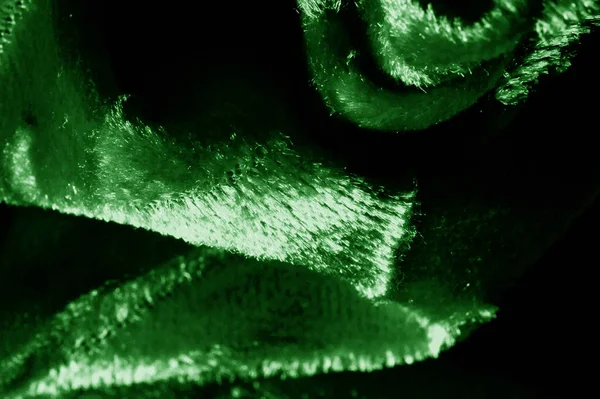 Βελή πράσινο ύφασμα βελούδο μοτίβο λαξευμένο από ένα μη — Φωτογραφία Αρχείου