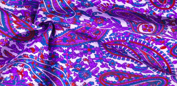 Achtergrond textuur, patroon, Paisley stof katoen. Ontworpen door — Stockfoto