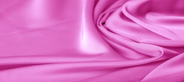 Texture. Pink silk fabric. brilliant luster and characteristic — Stock Photo, Image