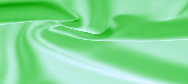 Textura de fundo, padrão. Tecido de seda verde esmeralda. Este wil — Fotografia de Stock