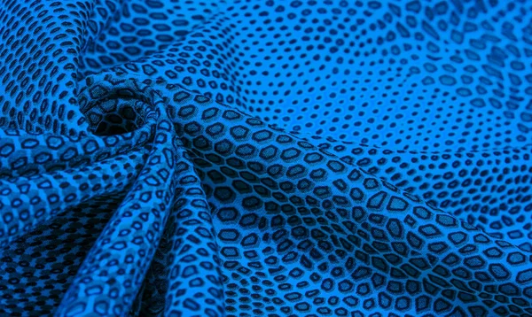 Tecido de seda azul, pele animal, todos os projetos são novos e projetados — Fotografia de Stock