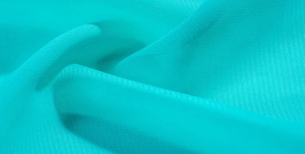 Textur Hintergrundmuster blauen Seidenstoff. dieser Organza aus Seide — Stockfoto