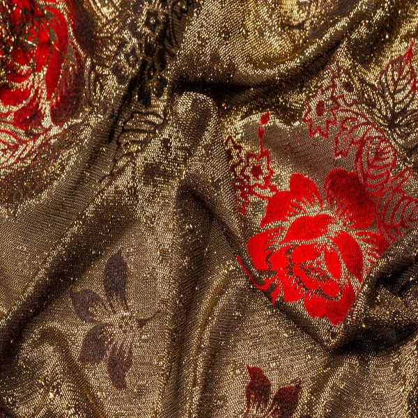 Textura, pozadí, vzorek, krajky se zlatými sekty pružná šelak — Stock fotografie