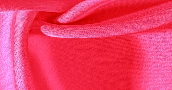 Background pattern texture wallpaper, crimson pink silk fabric. — Stock Photo, Image