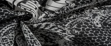 Arka plan dokusu. pamuk kadın eşarp siyah beyaz desen o