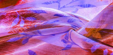 doku, arka plan. Metalik ipek kumaş. Ele eklemek için ideal