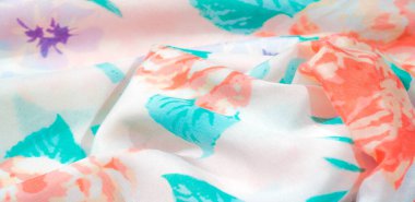 doku deseni pamuklu kumaş. Beyaz bir backgrou üzerinde çiçekler güller