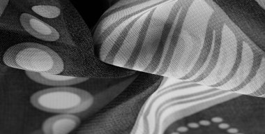 doku, arka plan, desen, duvar kağıdı. Siyah beyaz ipek kumaş