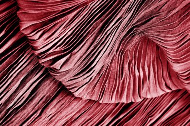 Doku, arka plan, desen, Kumaş ipek pilili kırmızı. Bu öğe 