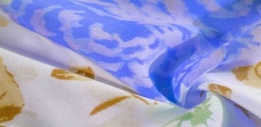 doku deseni pamuklu kumaş. Beyaz bir backgrou üzerinde çiçekler güller