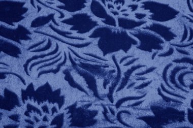 Mavi renk Kadife doku arka plan desen velor bez s