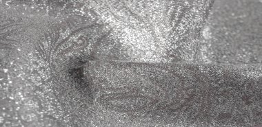 Doku arka planı, desen. beyaz brokar kumaş. Organze broca