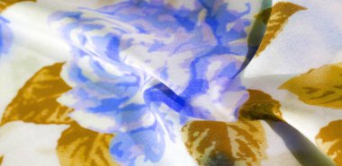 doku deseni pamuklu kumaş. Beyaz bir backgrou üzerinde çiçekler güller