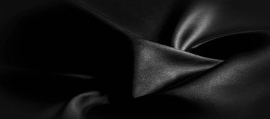 doku, arka plan, desen. Siyah ipek kumaş. Bu siyah ve