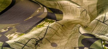 Arka plan dokusu Bir ipek baskı ile Evrensel georgette, drawin