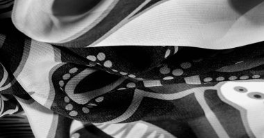 doku, arka plan, desen, duvar kağıdı. Siyah beyaz ipek kumaş