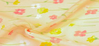 Doku, arka plan, desen, ipek kumaş, bir be küçük çiçekler