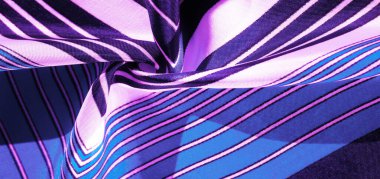 Doku, arka plan, mavi çizgili desenli ipek kumaş. Th