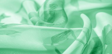 Doku arka plan, desen, duvar kağıdı. beyaz ipek kumaş, yeşil