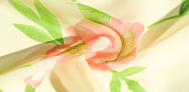 Doku arka plan, desen, duvar kağıdı. bej ipek kumaş, kırmızı r