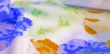 doku deseni pamuklu kumaş. Beyaz bir backgrou üzerinde çiçekler güller