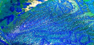 Texture background, pattern. blue brocade fabric. Organza brocad clipart