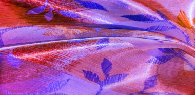 doku, arka plan. Metalik ipek kumaş. Ele eklemek için ideal