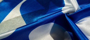 Doku, arka plan, desen, kartpostal, ipek kumaş, mavi-beyaz 