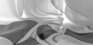 doku arka plan deseni. Ince bir mat ile beyaz ipek kumaş