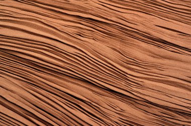 Doku, arka plan, desen, Kumaş gofre kahverengi. Kayısı rengi.