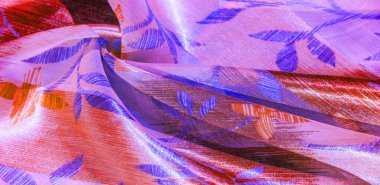 doku, arka plan. Metalik ipek kumaş. Ele eklemek için ideal