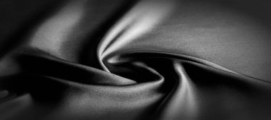 doku, arka plan, desen. Siyah ipek kumaş. Bu siyah ve
