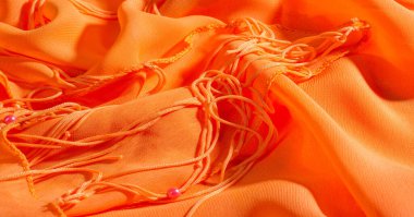 arka plan, desen, doku, Turuncu ipek kumaş parlak bir