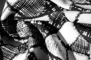doku, arka plan, desen. siyah soyut f ile beyaz kumaş