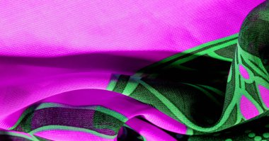 doku arka plan desen duvar kağıdı. Yeşil pembe siyah ipek fabr