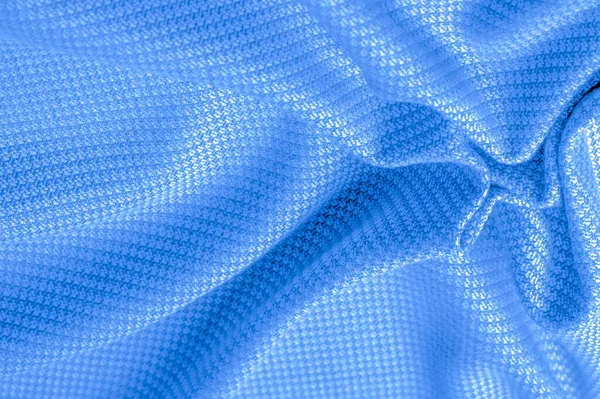 Background texture, pattern Fabric warm wool with stitched blue — Stock Photo, Image