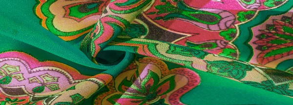 Textura, pozadí, vícebarevné tkaniny se vzorem — Stock fotografie