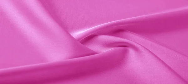 Textury. Růžovou hedvábnou tkaninu. brilantní lustr a charakteristika — Stock fotografie