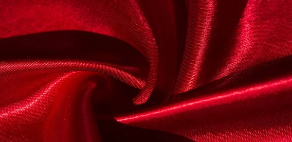 Textura, fondo, patrón, tela de seda de color rojo. Este ado — Foto de Stock